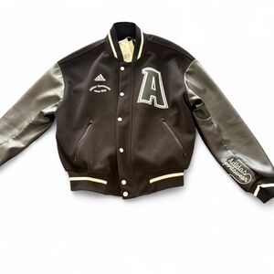 Adidas Black and Gray Varsity Jacket
